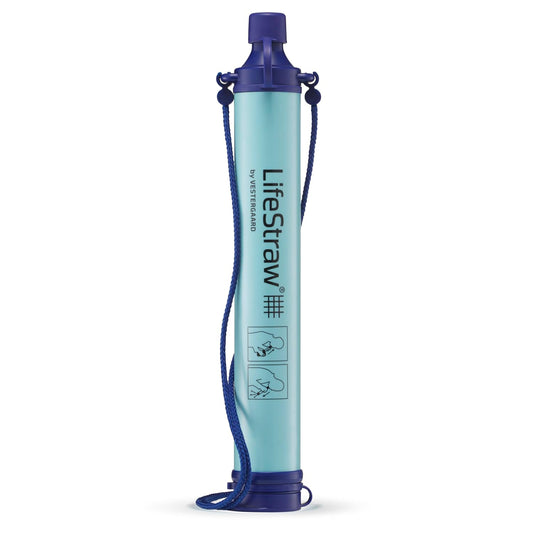 Lifestraw Personal Water Filter for Hiking, Camping, Travel, and Emergency Preparedness, Blue, Stocking Stuffers, for Men and Women