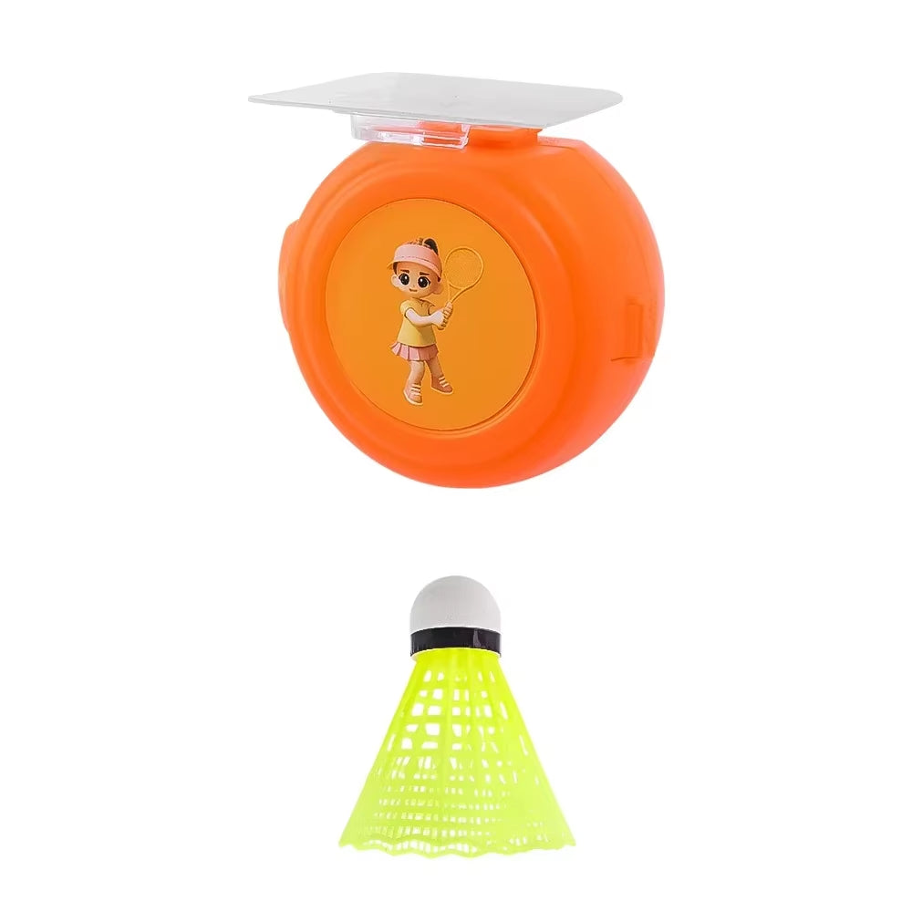 Self-Adhesive Elastic Badminton Trainer Set, Solo Badminton Training Device Badminton Single Player Rebound Practice Swing Adult
