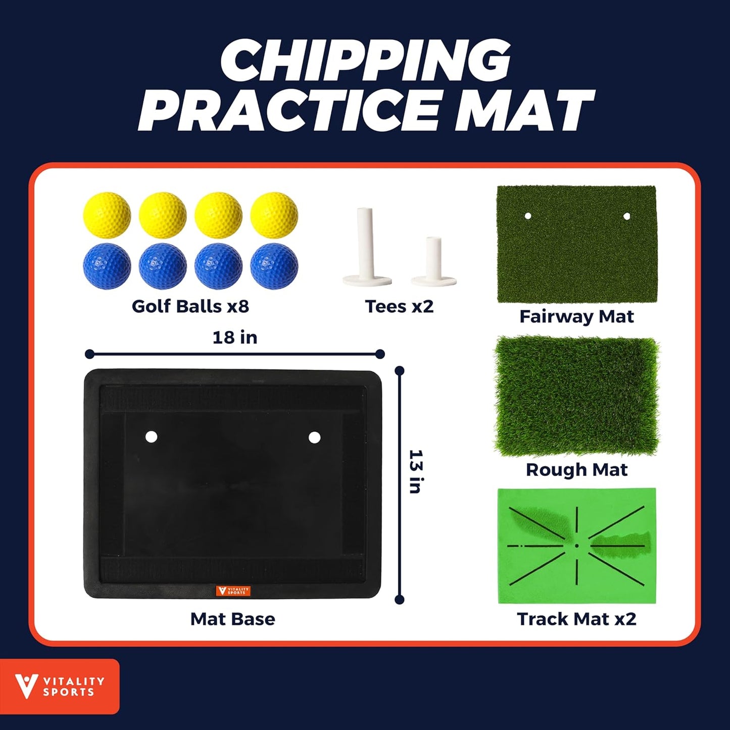 Premium Golf Hitting Mat - Golf Swing Path Trainer & Divot Board, Outdoor Indoor Practice Mat, Golf Swing Detection & Training Impact Mat for Golfers.