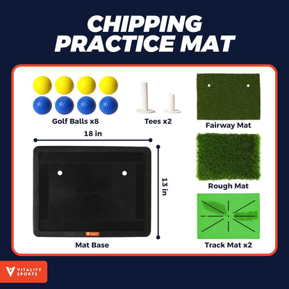 Premium Golf Hitting Mat - Golf Swing Path Trainer & Divot Board, Outdoor Indoor Practice Mat, Golf Swing Detection & Training Impact Mat for Golfers.