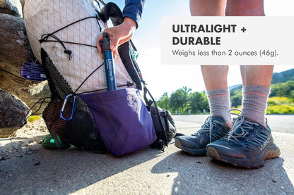 Lifestraw Personal Water Filter for Hiking, Camping, Travel, and Emergency Preparedness, Blue, Stocking Stuffers, for Men and Women