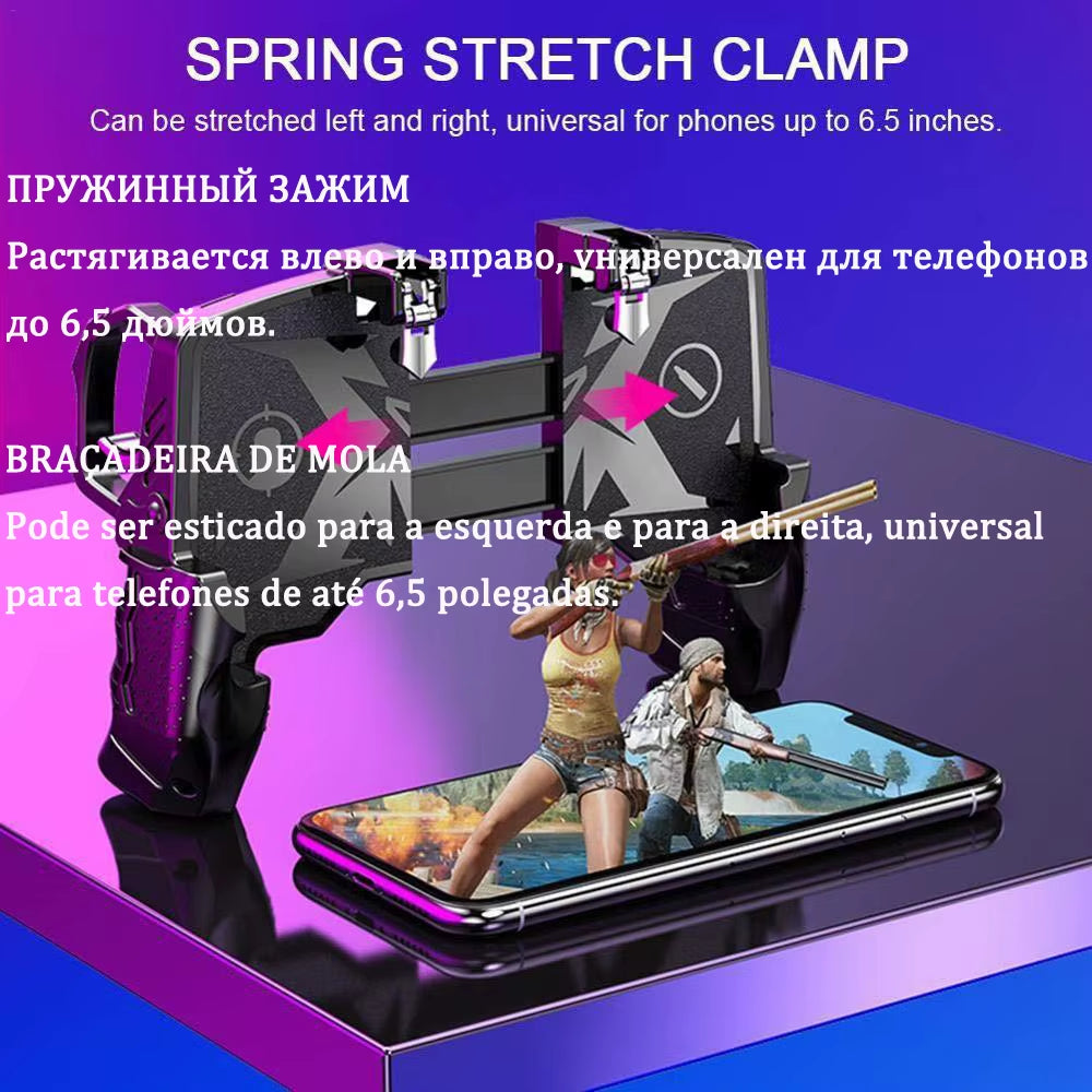 PUBG Controller Control for Phone Gamepad Joystick Android Iphone Trigger Free Fire Mobile Game Pad Pupg Hand Cellphone Gaming