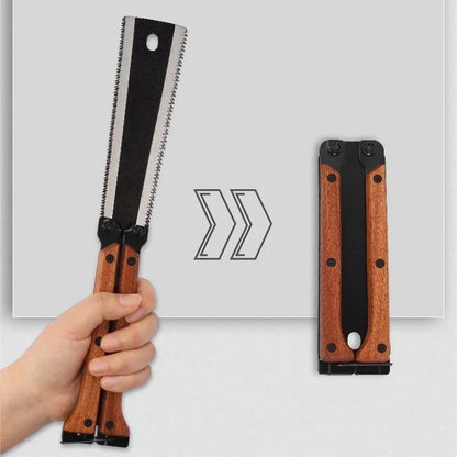 Multifunctional Folding Butterfly Saw Household Small Hand-Held Logging Saw Woodworking Tool Saw Double-Sided Grinding Hand Saw